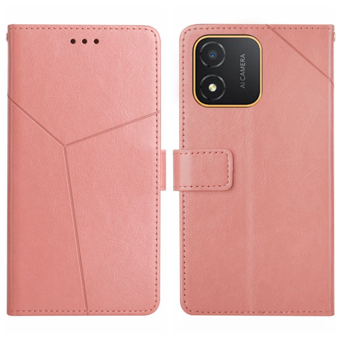 HT01 Estuche para teléfono de cuero con tapa y patrón en forma de Y, For Realme C55, For Xiaomi Redmi Note 12 4G Global, For Honor X9a 5G / Magic5 Lite, For Honor X5 4G
