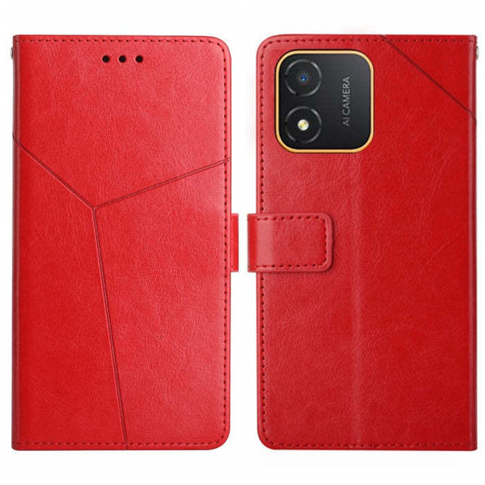HT01 Estuche para teléfono de cuero con tapa y patrón en forma de Y, For Realme C55, For Xiaomi Redmi Note 12 4G Global, For Honor X9a 5G / Magic5 Lite, For Honor X5 4G