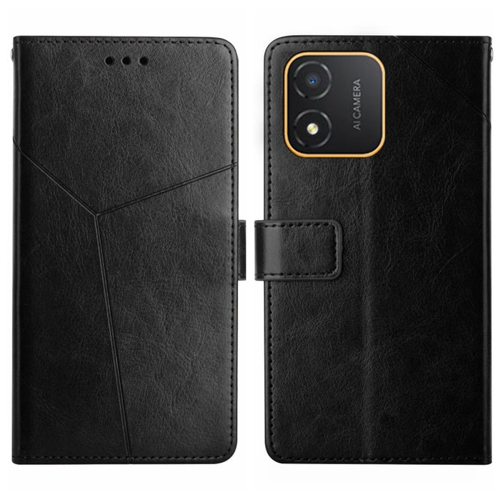 HT01 Estuche para teléfono de cuero con tapa y patrón en forma de Y, For Realme C55, For Xiaomi Redmi Note 12 4G Global, For Honor X9a 5G / Magic5 Lite, For Honor X5 4G