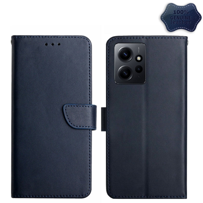 Estuche para teléfono con tapa a prueba de huellas dactilares de cuero genuino, For Realme C55, For Xiaomi Redmi Note 12 4G Global, For Honor X9a 5G / Magic5 Lite, For Honor X5 4G