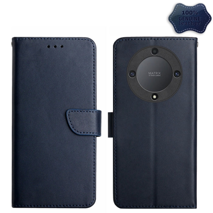Estuche para teléfono con tapa a prueba de huellas dactilares de cuero genuino, For Realme C55, For Xiaomi Redmi Note 12 4G Global, For Honor X9a 5G / Magic5 Lite, For Honor X5 4G