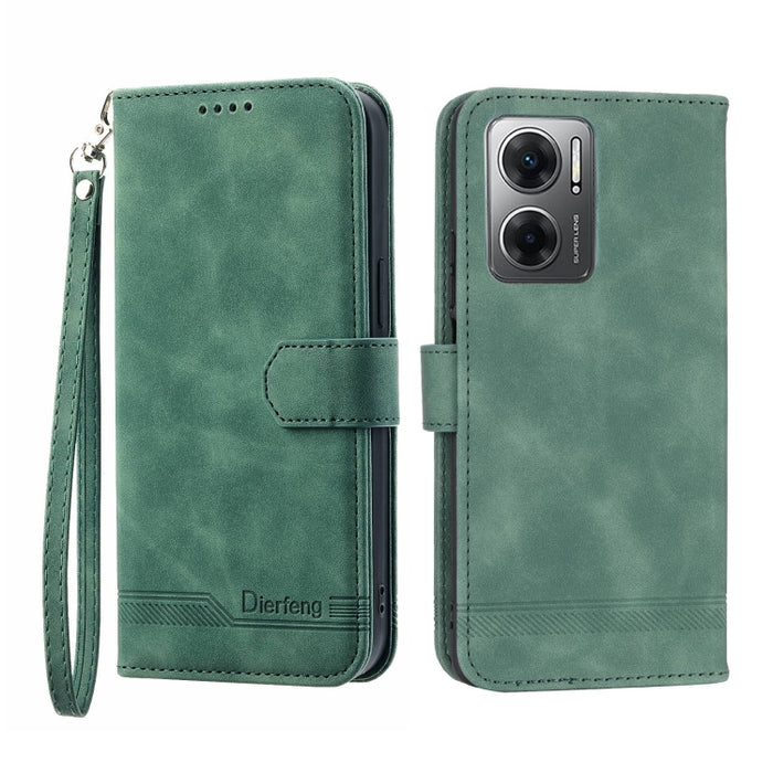 Funda de cuero para teléfono Dierfeng Dream Line, For Xiaomi Redmi 10 5G, For Xiaomi Redmi Note 10, For Xiaomi Redmi Note 10 Pro, For Xiaomi Poco M4 Pro 4G, For Xiaomi Poco X4 Pro 5G, For Xiaomi Redmi A1+, For Samsung Galaxy A04e, For Realme C20       ...