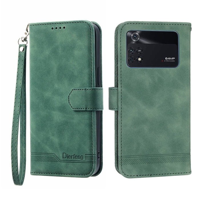 Funda de cuero para teléfono Dierfeng Dream Line, For Xiaomi Redmi 10 5G, For Xiaomi Redmi Note 10, For Xiaomi Redmi Note 10 Pro, For Xiaomi Poco M4 Pro 4G, For Xiaomi Poco X4 Pro 5G, For Xiaomi Redmi A1+, For Samsung Galaxy A04e, For Realme C20       ...