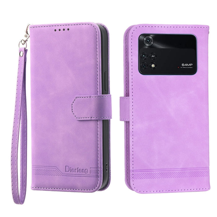 Funda de cuero para teléfono Dierfeng Dream Line, For Xiaomi Redmi 10 5G, For Xiaomi Redmi Note 10, For Xiaomi Redmi Note 10 Pro, For Xiaomi Poco M4 Pro 4G, For Xiaomi Poco X4 Pro 5G, For Xiaomi Redmi A1+, For Samsung Galaxy A04e, For Realme C20       ...