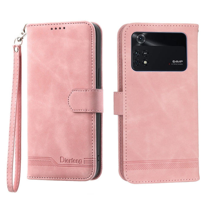 Funda de cuero para teléfono Dierfeng Dream Line, For Xiaomi Redmi 10 5G, For Xiaomi Redmi Note 10, For Xiaomi Redmi Note 10 Pro, For Xiaomi Poco M4 Pro 4G, For Xiaomi Poco X4 Pro 5G, For Xiaomi Redmi A1+, For Samsung Galaxy A04e, For Realme C20       ...
