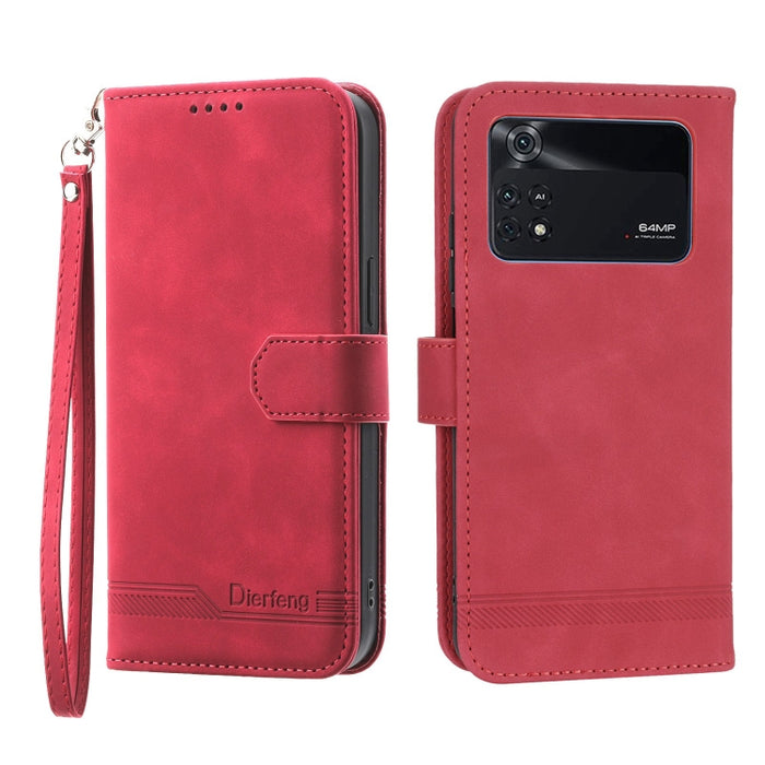 Funda de cuero para teléfono Dierfeng Dream Line, For Xiaomi Redmi 10 5G, For Xiaomi Redmi Note 10, For Xiaomi Redmi Note 10 Pro, For Xiaomi Poco M4 Pro 4G, For Xiaomi Poco X4 Pro 5G, For Xiaomi Redmi A1+, For Samsung Galaxy A04e, For Realme C20       ...