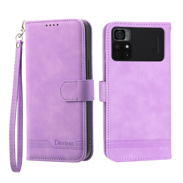 Funda de cuero para teléfono Dierfeng Dream Line, For Xiaomi Redmi 10 5G, For Xiaomi Redmi Note 10, For Xiaomi Redmi Note 10 Pro, For Xiaomi Poco M4 Pro 4G, For Xiaomi Poco X4 Pro 5G, For Xiaomi Redmi A1+, For Samsung Galaxy A04e, For Realme C20       ...