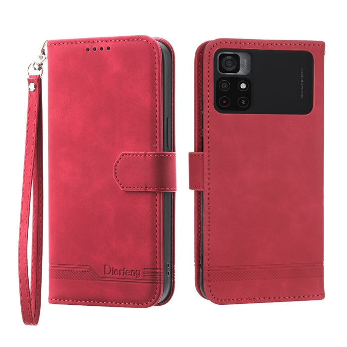 Funda de cuero para teléfono Dierfeng Dream Line, For Xiaomi Redmi 10 5G, For Xiaomi Redmi Note 10, For Xiaomi Redmi Note 10 Pro, For Xiaomi Poco M4 Pro 4G, For Xiaomi Poco X4 Pro 5G, For Xiaomi Redmi A1+, For Samsung Galaxy A04e, For Realme C20       ...