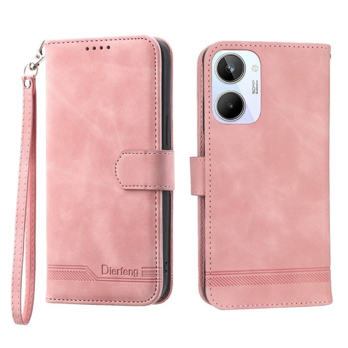Funda de cuero para teléfono Dierfeng Dream Line, For Xiaomi Redmi 10 5G, For Xiaomi Redmi Note 10, For Xiaomi Redmi Note 10 Pro, For Xiaomi Poco M4 Pro 4G, For Xiaomi Poco X4 Pro 5G, For Xiaomi Redmi A1+, For Samsung Galaxy A04e, For Realme C20       ...