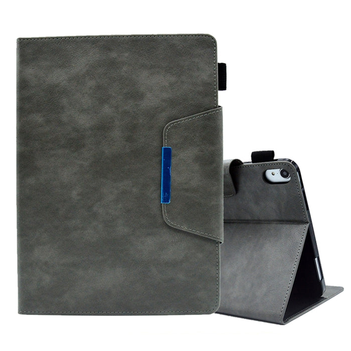 Estuche para tableta de cuero con cierre magnético y textura cruzada de gamuza, For iPad 10th Gen 10.9 2022, For iPad Pro 11 2022/Air 10.9 2022, For iPad 10.2 2020&2019 / Air 10.5, For iPad mini 2024 / mini 6, For iPad mini 5 / 4 / 3 / 2 / 1           ...