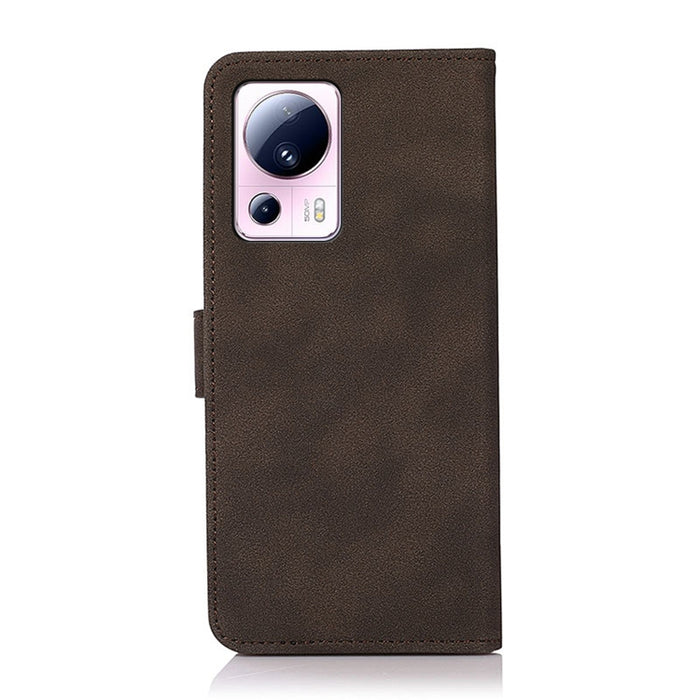 KHAZNEH Estuche para teléfono de cuero con textura mate, For Xiaomi 13 Lite / Civi 2