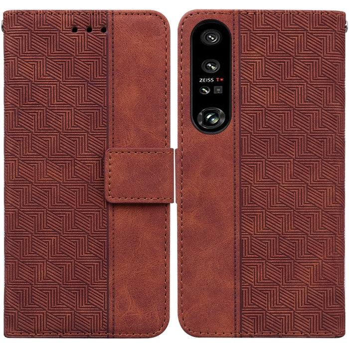 Estuche para teléfono de cuero con relieve geométrico, For Honor X7a, For Samsung Galaxy A04e / F04 / M04, For Sony Xperia 1 IV 2023, For Sony Xperia 10 IV 2023, For Xiaomi 13 5G, For Xiaomi 13 Pro, For Xiaomi Redmi Note 12 5G                          ...
