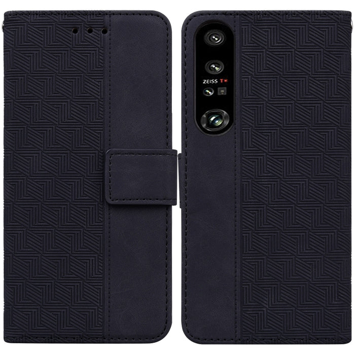 Estuche para teléfono de cuero con relieve geométrico, For Honor X7a, For Samsung Galaxy A04e / F04 / M04, For Sony Xperia 1 IV 2023, For Sony Xperia 10 IV 2023, For Xiaomi 13 5G, For Xiaomi 13 Pro, For Xiaomi Redmi Note 12 5G                          ...