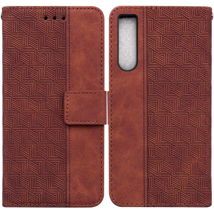 Estuche para teléfono de cuero con relieve geométrico, For Honor X7a, For Samsung Galaxy A04e / F04 / M04, For Sony Xperia 1 IV 2023, For Sony Xperia 10 IV 2023, For Xiaomi 13 5G, For Xiaomi 13 Pro, For Xiaomi Redmi Note 12 5G                          ...