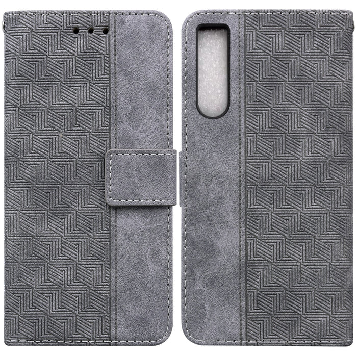 Estuche para teléfono de cuero con relieve geométrico, For Honor X7a, For Samsung Galaxy A04e / F04 / M04, For Sony Xperia 1 IV 2023, For Sony Xperia 10 IV 2023, For Xiaomi 13 5G, For Xiaomi 13 Pro, For Xiaomi Redmi Note 12 5G                          ...