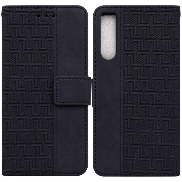 Estuche para teléfono de cuero con relieve geométrico, For Honor X7a, For Samsung Galaxy A04e / F04 / M04, For Sony Xperia 1 IV 2023, For Sony Xperia 10 IV 2023, For Xiaomi 13 5G, For Xiaomi 13 Pro, For Xiaomi Redmi Note 12 5G                          ...