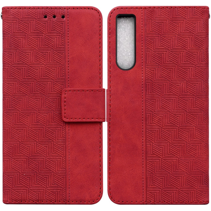 Estuche para teléfono de cuero con relieve geométrico, For Honor X7a, For Samsung Galaxy A04e / F04 / M04, For Sony Xperia 1 IV 2023, For Sony Xperia 10 IV 2023, For Xiaomi 13 5G, For Xiaomi 13 Pro, For Xiaomi Redmi Note 12 5G                          ...