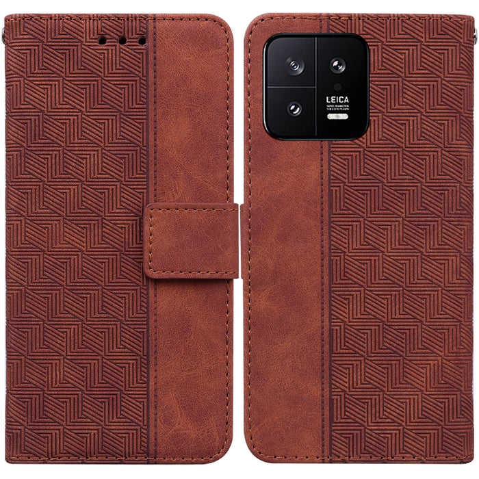 Estuche para teléfono de cuero con relieve geométrico, For Honor X7a, For Samsung Galaxy A04e / F04 / M04, For Sony Xperia 1 IV 2023, For Sony Xperia 10 IV 2023, For Xiaomi 13 5G, For Xiaomi 13 Pro, For Xiaomi Redmi Note 12 5G                          ...