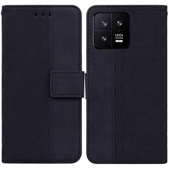 Estuche para teléfono de cuero con relieve geométrico, For Honor X7a, For Samsung Galaxy A04e / F04 / M04, For Sony Xperia 1 IV 2023, For Sony Xperia 10 IV 2023, For Xiaomi 13 5G, For Xiaomi 13 Pro, For Xiaomi Redmi Note 12 5G                          ...