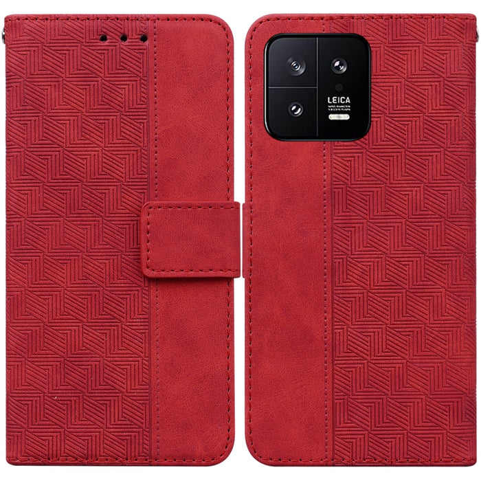 Estuche para teléfono de cuero con relieve geométrico, For Honor X7a, For Samsung Galaxy A04e / F04 / M04, For Sony Xperia 1 IV 2023, For Sony Xperia 10 IV 2023, For Xiaomi 13 5G, For Xiaomi 13 Pro, For Xiaomi Redmi Note 12 5G                          ...