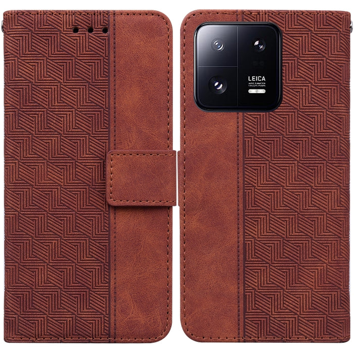 Estuche para teléfono de cuero con relieve geométrico, For Honor X7a, For Samsung Galaxy A04e / F04 / M04, For Sony Xperia 1 IV 2023, For Sony Xperia 10 IV 2023, For Xiaomi 13 5G, For Xiaomi 13 Pro, For Xiaomi Redmi Note 12 5G                          ...