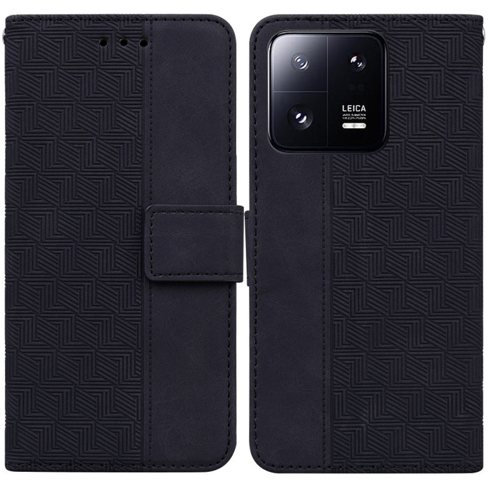 Estuche para teléfono de cuero con relieve geométrico, For Honor X7a, For Samsung Galaxy A04e / F04 / M04, For Sony Xperia 1 IV 2023, For Sony Xperia 10 IV 2023, For Xiaomi 13 5G, For Xiaomi 13 Pro, For Xiaomi Redmi Note 12 5G                          ...