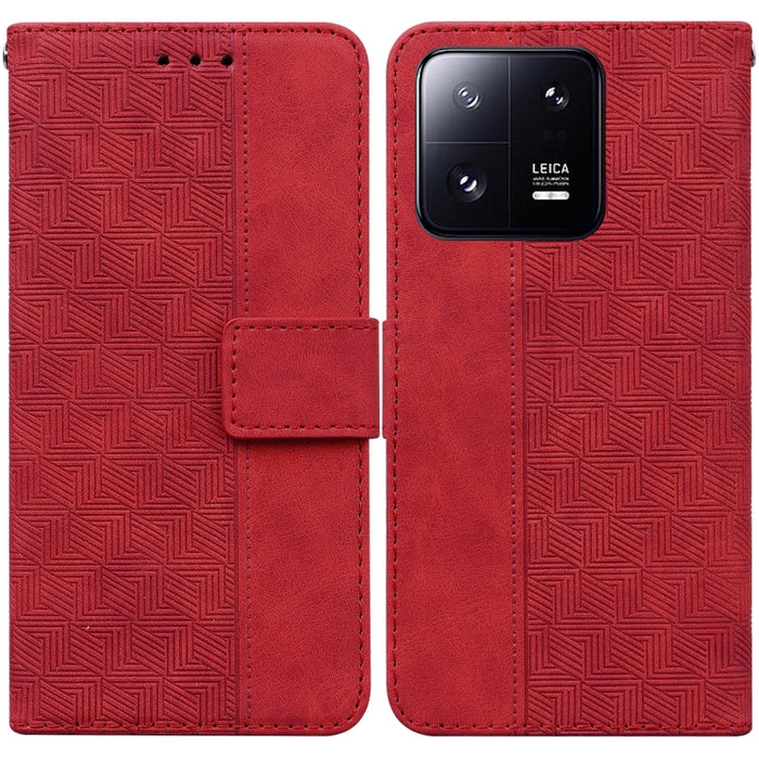 Estuche para teléfono de cuero con relieve geométrico, For Honor X7a, For Samsung Galaxy A04e / F04 / M04, For Sony Xperia 1 IV 2023, For Sony Xperia 10 IV 2023, For Xiaomi 13 5G, For Xiaomi 13 Pro, For Xiaomi Redmi Note 12 5G                          ...