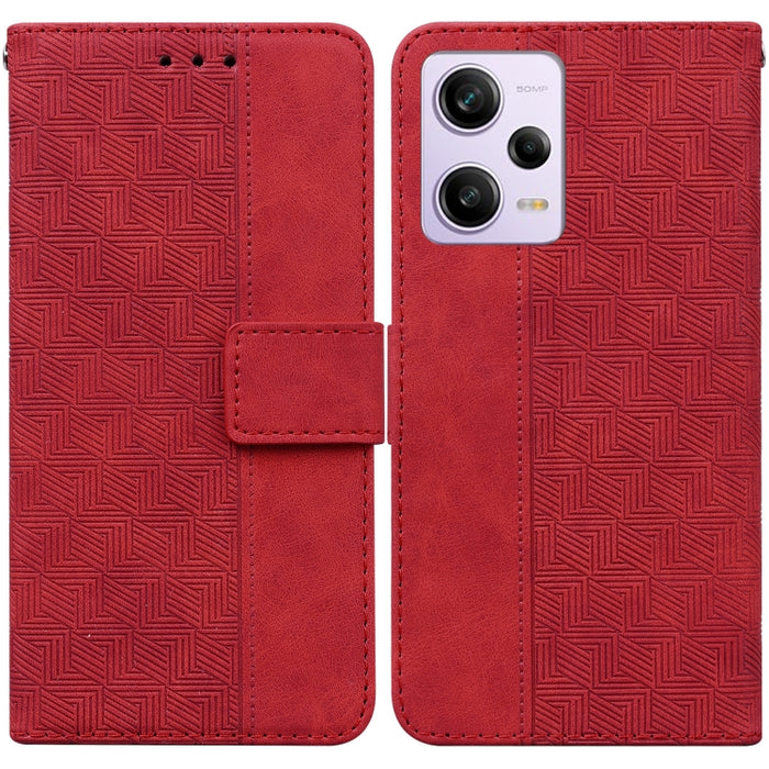 Estuche para teléfono de cuero con relieve geométrico, For Honor X7a, For Samsung Galaxy A04e / F04 / M04, For Sony Xperia 1 IV 2023, For Sony Xperia 10 IV 2023, For Xiaomi 13 5G, For Xiaomi 13 Pro, For Xiaomi Redmi Note 12 5G                          ...