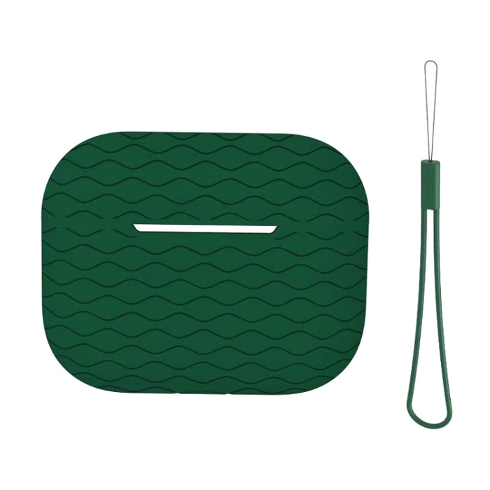Estuche para auriculares de silicona con patrón de onda, For AirPods Pro 2