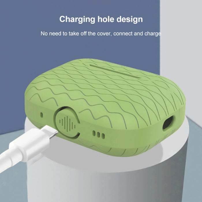 Estuche para auriculares de silicona con patrón de onda, For AirPods Pro 2