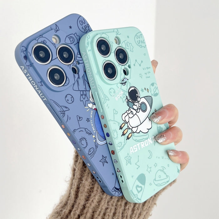 Estuche para teléfono con lado recto de silicona líquida, For iPhone SE 2022 / 2020 / 7 / 8, For iPhone X / XS, For iPhone XR, For iPhone XS Max, For iPhone 7 Plus / 8 Plus