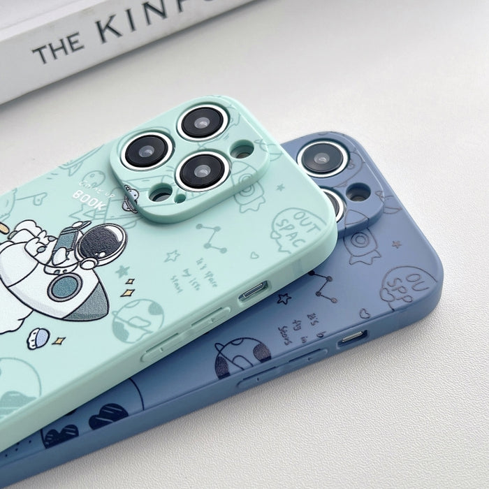 Estuche para teléfono con lado recto de silicona líquida, For iPhone SE 2022 / 2020 / 7 / 8, For iPhone X / XS, For iPhone XR, For iPhone XS Max, For iPhone 7 Plus / 8 Plus