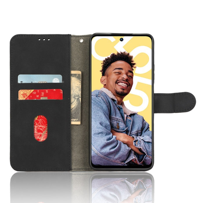 Estuche para teléfono de cuero con tapa magnética Skin Feel, For Realme C55, For TCL ION X, For vivo S16e, For Xiaomi Redmi Note 12 Pro+ 5G, For Honor X5, For Samsung Galaxy A24 4G, For ZTE Blade V40 Design