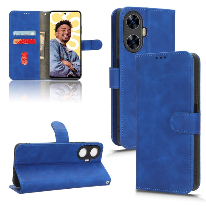 Estuche para teléfono de cuero con tapa magnética Skin Feel, For Realme C55, For TCL ION X, For vivo S16e, For Xiaomi Redmi Note 12 Pro+ 5G, For Honor X5, For Samsung Galaxy A24 4G, For ZTE Blade V40 Design