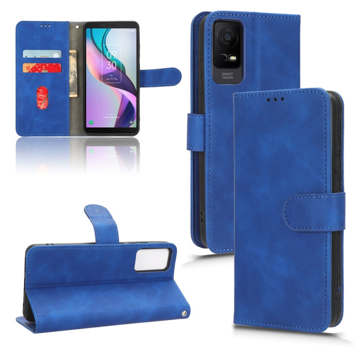 Estuche para teléfono de cuero con tapa magnética Skin Feel, For Realme C55, For TCL ION X, For vivo S16e, For Xiaomi Redmi Note 12 Pro+ 5G, For Honor X5, For Samsung Galaxy A24 4G, For ZTE Blade V40 Design
