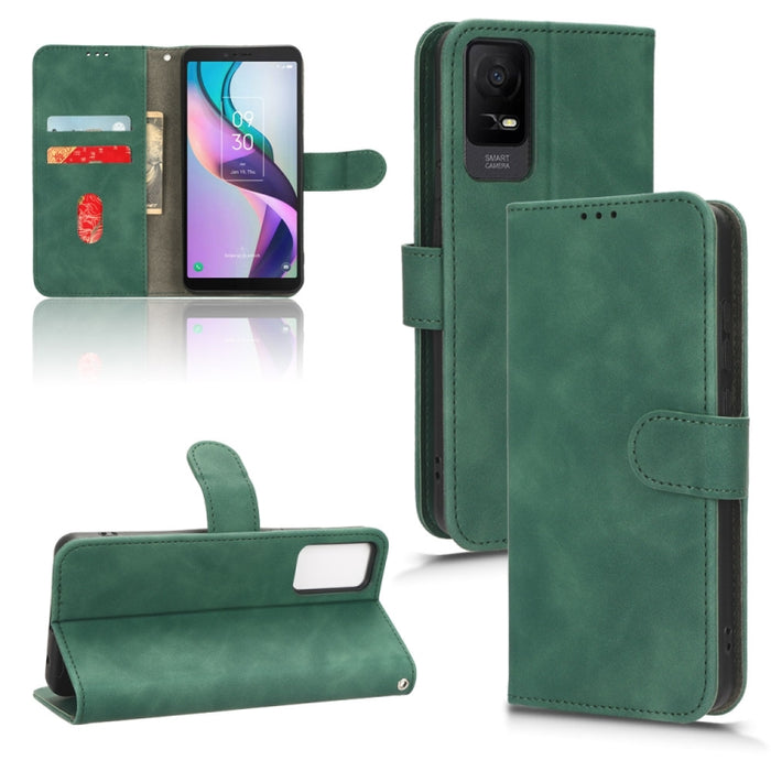 Estuche para teléfono de cuero con tapa magnética Skin Feel, For Realme C55, For TCL ION X, For vivo S16e, For Xiaomi Redmi Note 12 Pro+ 5G, For Honor X5, For Samsung Galaxy A24 4G, For ZTE Blade V40 Design