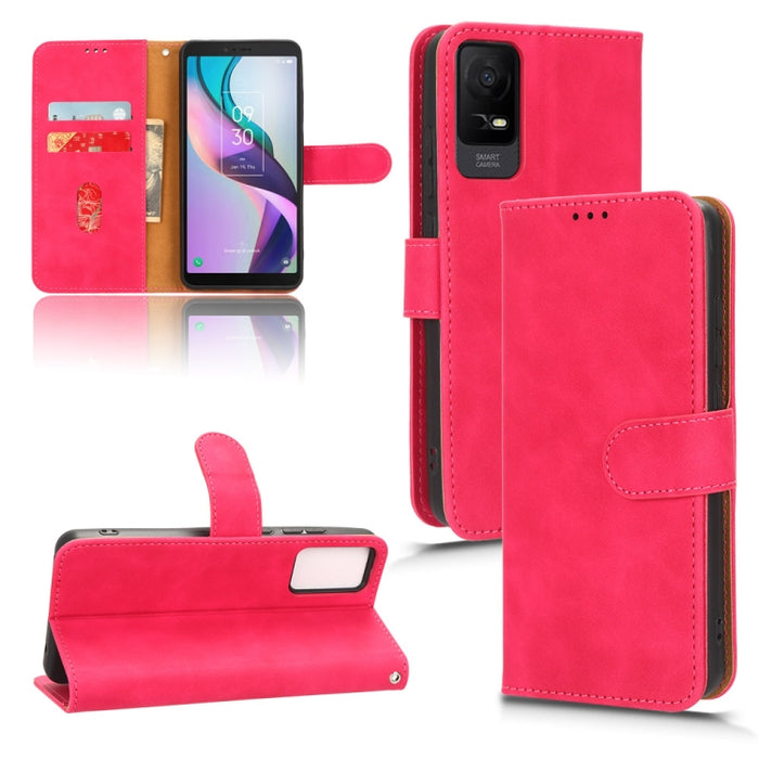 Estuche para teléfono de cuero con tapa magnética Skin Feel, For Realme C55, For TCL ION X, For vivo S16e, For Xiaomi Redmi Note 12 Pro+ 5G, For Honor X5, For Samsung Galaxy A24 4G, For ZTE Blade V40 Design