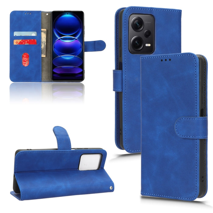 Estuche para teléfono de cuero con tapa magnética Skin Feel, For Realme C55, For TCL ION X, For vivo S16e, For Xiaomi Redmi Note 12 Pro+ 5G, For Honor X5, For Samsung Galaxy A24 4G, For ZTE Blade V40 Design
