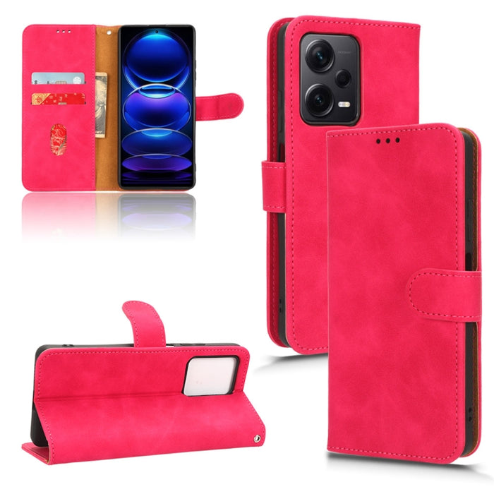Estuche para teléfono de cuero con tapa magnética Skin Feel, For Realme C55, For TCL ION X, For vivo S16e, For Xiaomi Redmi Note 12 Pro+ 5G, For Honor X5, For Samsung Galaxy A24 4G, For ZTE Blade V40 Design