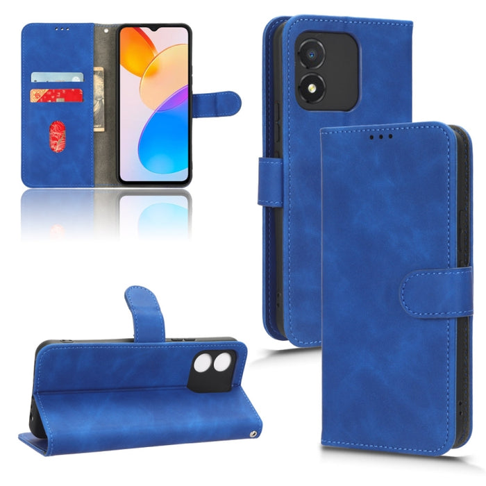 Estuche para teléfono de cuero con tapa magnética Skin Feel, For Realme C55, For TCL ION X, For vivo S16e, For Xiaomi Redmi Note 12 Pro+ 5G, For Honor X5, For Samsung Galaxy A24 4G, For ZTE Blade V40 Design