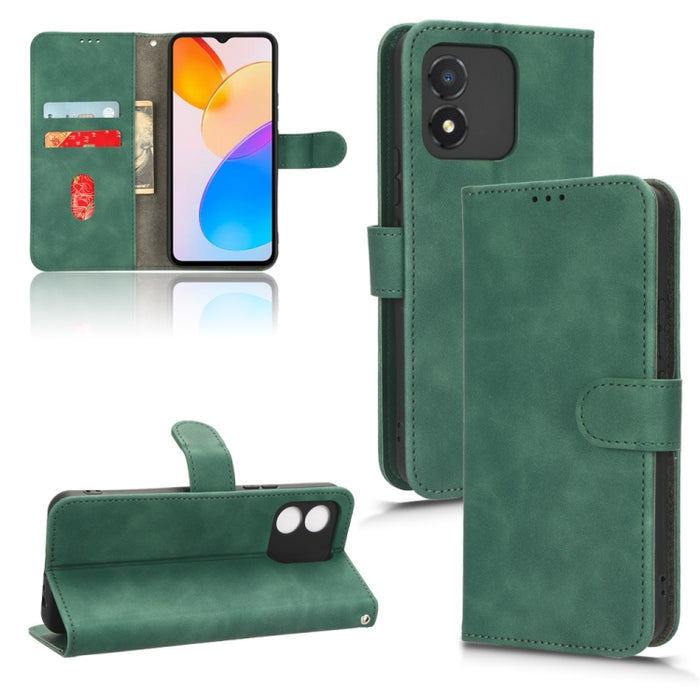 Estuche para teléfono de cuero con tapa magnética Skin Feel, For Realme C55, For TCL ION X, For vivo S16e, For Xiaomi Redmi Note 12 Pro+ 5G, For Honor X5, For Samsung Galaxy A24 4G, For ZTE Blade V40 Design