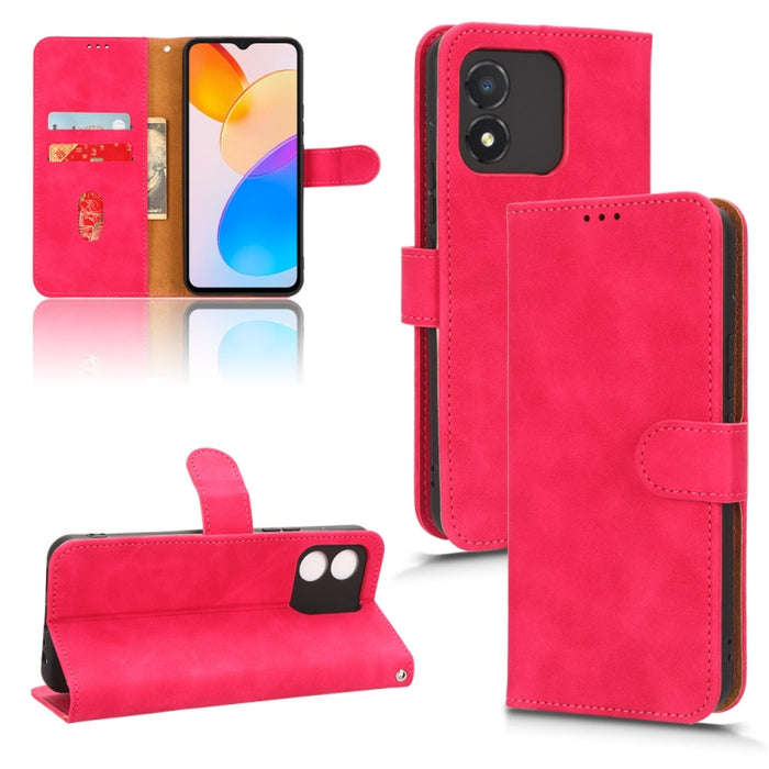Estuche para teléfono de cuero con tapa magnética Skin Feel, For Realme C55, For TCL ION X, For vivo S16e, For Xiaomi Redmi Note 12 Pro+ 5G, For Honor X5, For Samsung Galaxy A24 4G, For ZTE Blade V40 Design