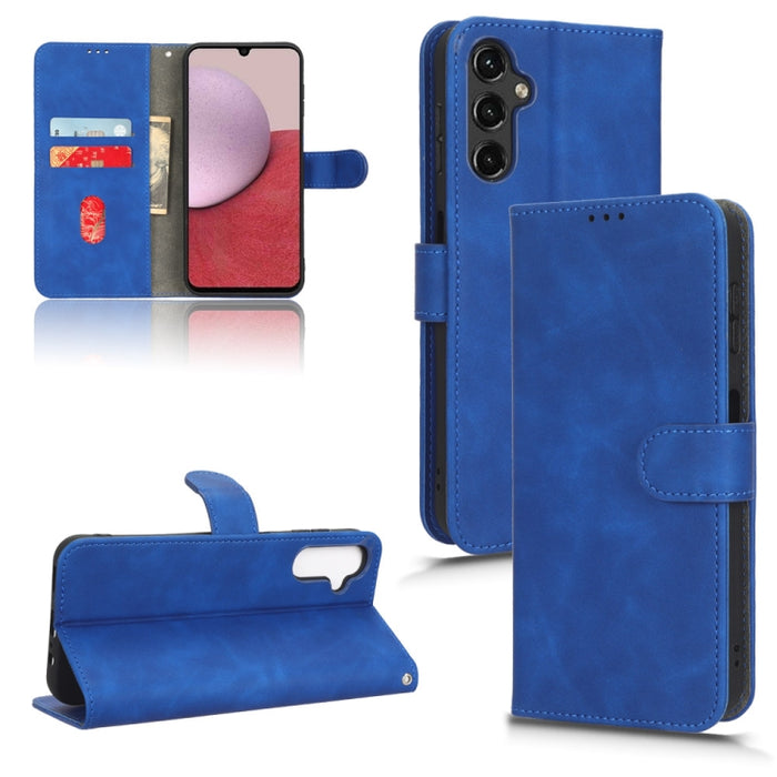 Estuche para teléfono de cuero con tapa magnética Skin Feel, For Realme C55, For TCL ION X, For vivo S16e, For Xiaomi Redmi Note 12 Pro+ 5G, For Honor X5, For Samsung Galaxy A24 4G, For ZTE Blade V40 Design