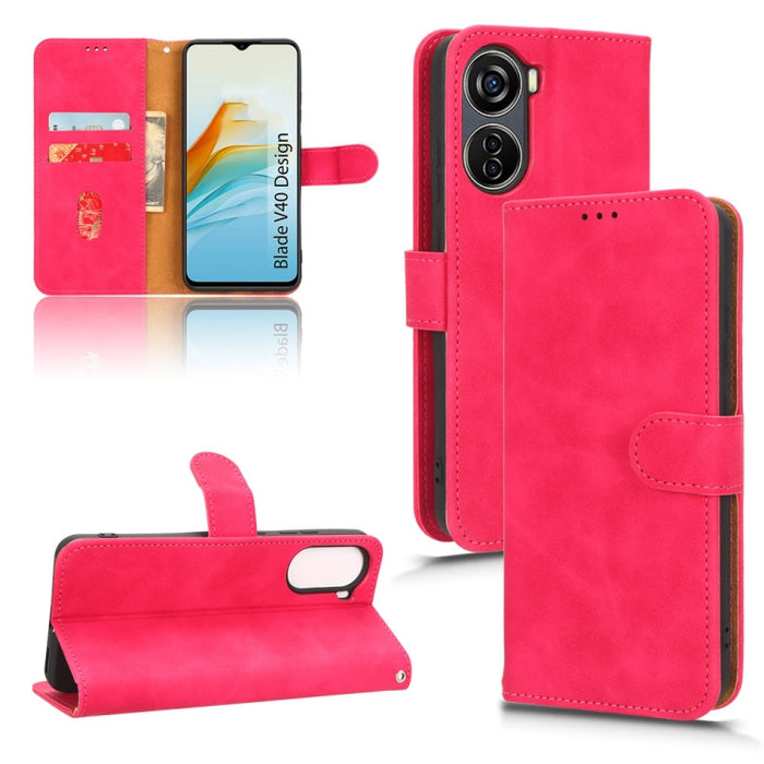 Estuche para teléfono de cuero con tapa magnética Skin Feel, For Realme C55, For TCL ION X, For vivo S16e, For Xiaomi Redmi Note 12 Pro+ 5G, For Honor X5, For Samsung Galaxy A24 4G, For ZTE Blade V40 Design