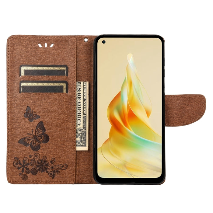 Estuche para teléfono de cuero con tapa horizontal en relieve de mariposa, For OPPO Reno8 T 4G, For Xiaomi Redmi Note 12 5G Global / Poco X5 5G, For Xiaomi Redmi Note 12 Pro 5G Global, For Xiaomi Redmi Note 12 Pro+ 5G Global