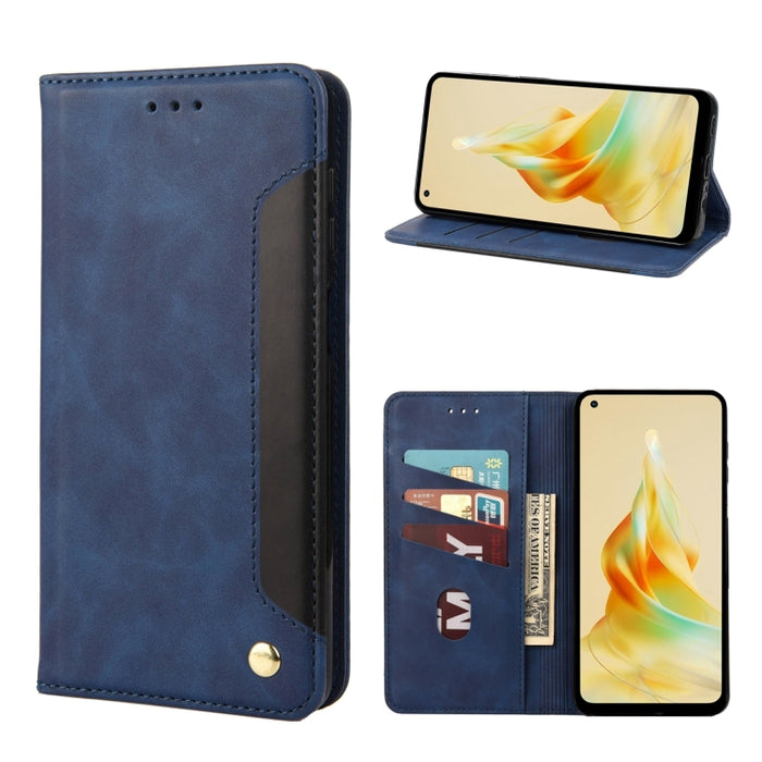 Estuche para teléfono de cuero con empalme de sensación de piel, For OPPO Reno8 T 4G, For Xiaomi Redmi Note 12 5G Global / Poco X5 5G, For Xiaomi Redmi Note 12 Pro 5G Global, For Xiaomi Redmi Note 12 Pro+ 5G Global