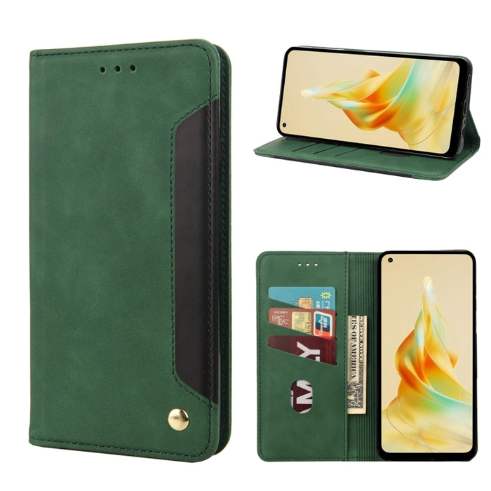 Estuche para teléfono de cuero con empalme de sensación de piel, For OPPO Reno8 T 4G, For Xiaomi Redmi Note 12 5G Global / Poco X5 5G, For Xiaomi Redmi Note 12 Pro 5G Global, For Xiaomi Redmi Note 12 Pro+ 5G Global