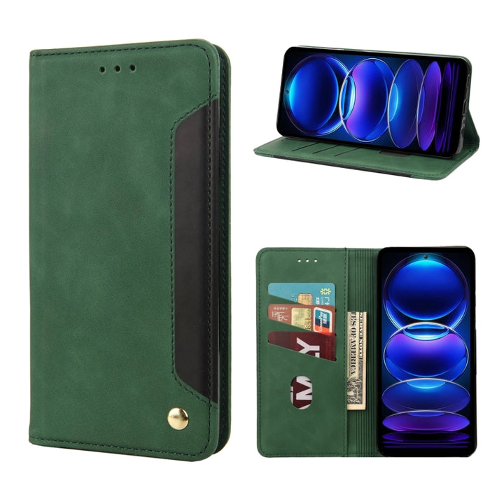 Estuche para teléfono de cuero con empalme de sensación de piel, For OPPO Reno8 T 4G, For Xiaomi Redmi Note 12 5G Global / Poco X5 5G, For Xiaomi Redmi Note 12 Pro 5G Global, For Xiaomi Redmi Note 12 Pro+ 5G Global