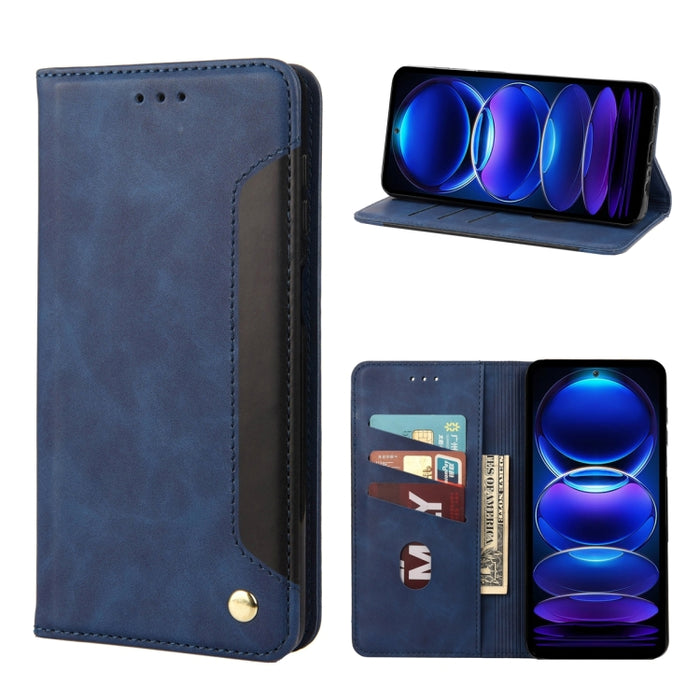 Estuche para teléfono de cuero con empalme de sensación de piel, For OPPO Reno8 T 4G, For Xiaomi Redmi Note 12 5G Global / Poco X5 5G, For Xiaomi Redmi Note 12 Pro 5G Global, For Xiaomi Redmi Note 12 Pro+ 5G Global