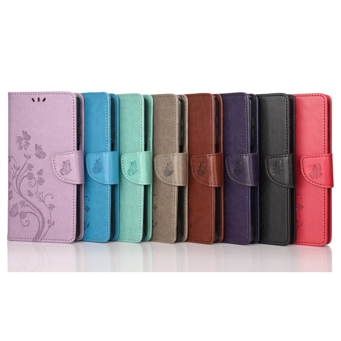 Estuche para teléfono de cuero con estampado de flores de mariposa, For OPPO Reno8 T 4G, For Xiaomi Redmi Note 12 5G Global / Poco X5 5G, For Xiaomi Redmi Note 12 Pro 5G Global, For Xiaomi Redmi Note 12 Pro+ 5G Global